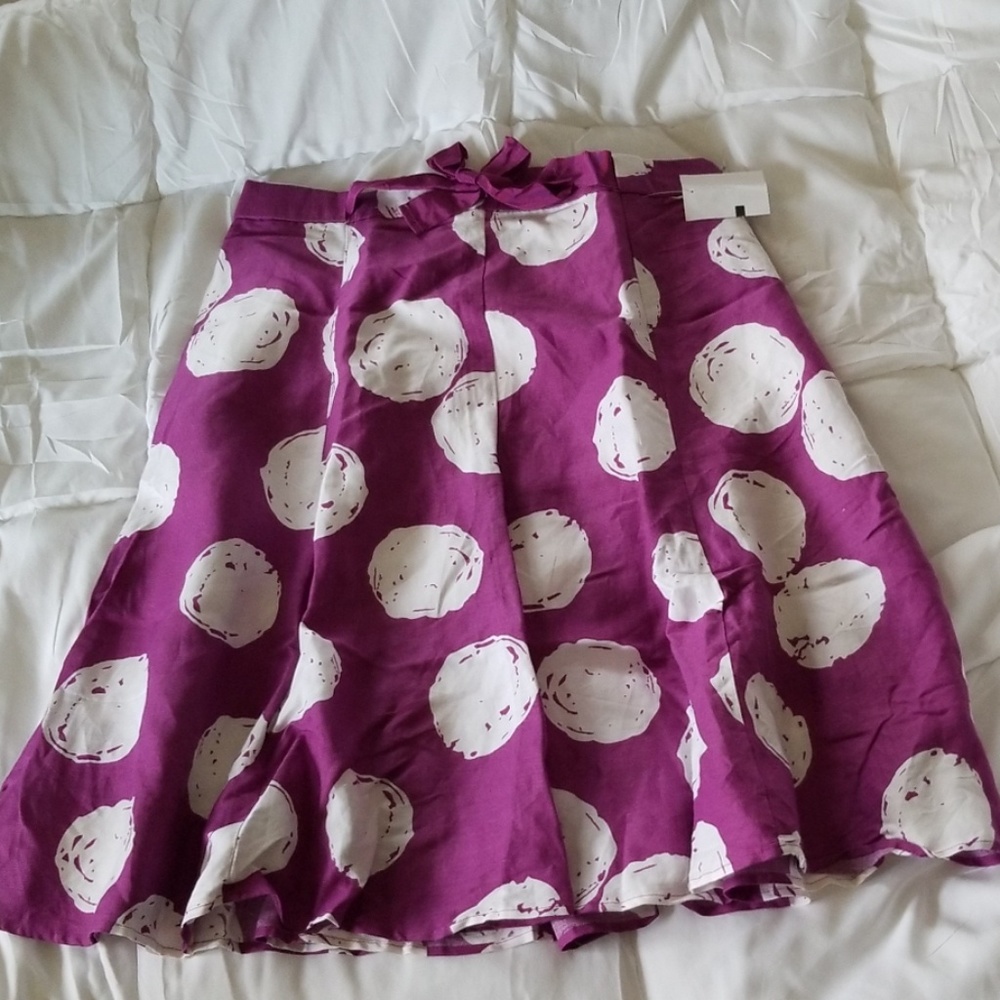 Sherry Taylor Purple Polkadot Skirt XL